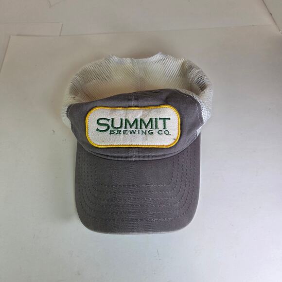 Summit Brewing Co. Trucker Hat Gray White Mesh Snapback Brewery Branding Co. - Picture 10 of 10